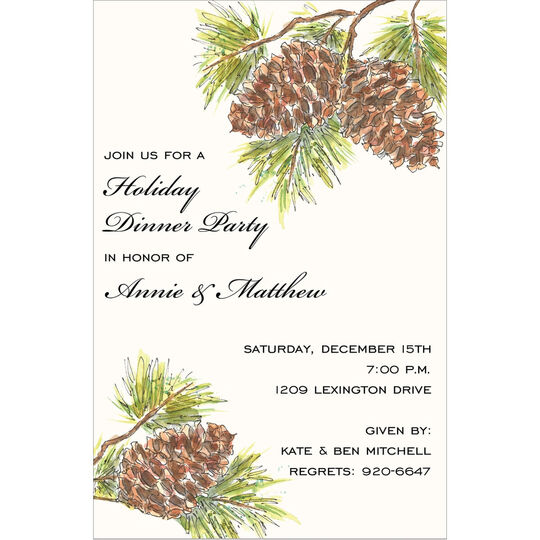 Woodland Pine Invitations